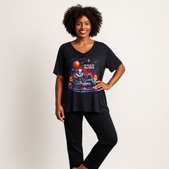 Halloween Creepy Clown Graphic Shirt Oversized Spooky Horror Goth Grunge  XL - Picture 4 of 8